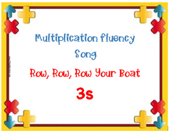 Preview of Free Lyrics and Song! Multiplication Fluency Song for 3s