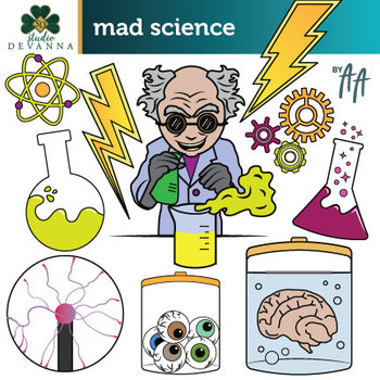 mad scientist clipart free