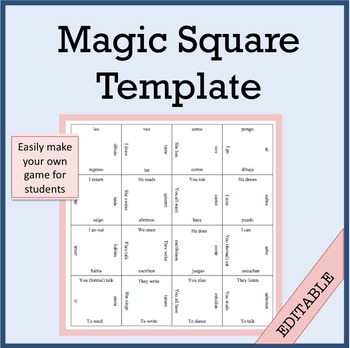 Preview of Magic Square Template