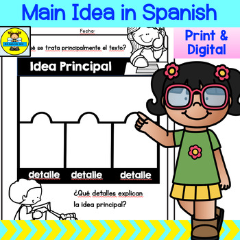 Preview of Free Main Idea Graphic Organizer in Spanish