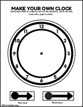 Free Make A Clock - Build An Analog Clock For Telling Time by Vortex 2 ...