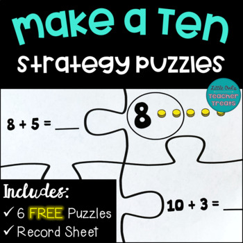 Preview of Free Make a Ten Addition Strategy Math Center | Make 10 to Add Activity