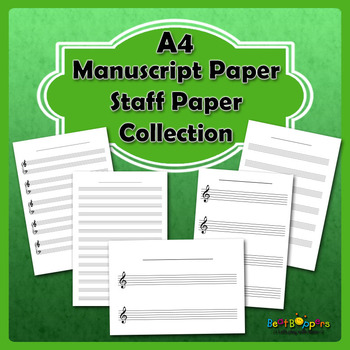 Preview of Free Manuscript Paper / Staff Paper Collection - A4 Paper Size