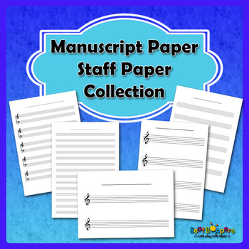 Preview of Free Manuscript Paper / Staff Paper Collection - US Letter Size