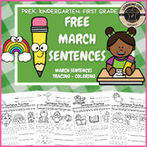 Free March Sentences Writing Activities No Prep PreK Kinde