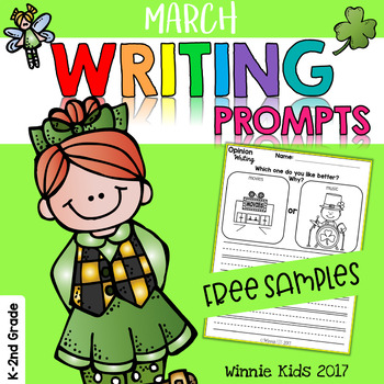 FREE March Writing Prompts by Winnie Kids | Teachers Pay Teachers