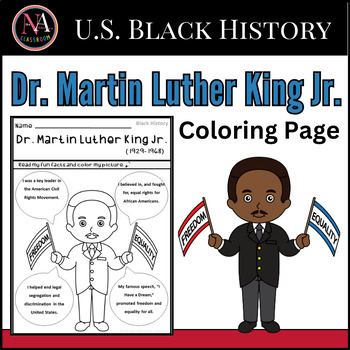 Preview of FREE Dr. Martin Luther King Coloring Page | Black History