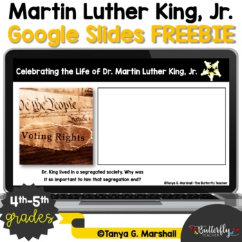 Preview of Free Martin Luther King Jr Day Writing Activity for Google Classroom