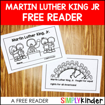 Preview of Martin Luther King Jr. Free Book, MLK Jr Activity, Informational Reader