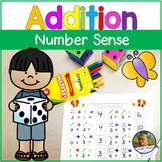 Free Math Addition to 10 Dice Game Butterfly Theme