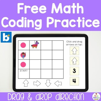 Preview of Free Math Coding Directions Boom™ Cards