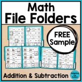 Free Math File Folder Games | Addition and Subtraction | S