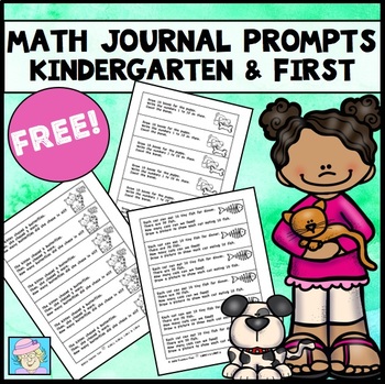 Math Journal Prompts for Kindergarten and First Grade FREE