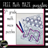 Free Math Maze Puzzles Add & Subtract Fractions, Multiply 