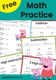 Free Math Practice | Math Practice with Peppa | Math Worksheet