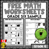 Free Math Worksheets | Grade 6
