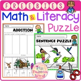 Free Math and Literacy Puzzles