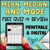 Free Mean Median Mode Range Quiz
