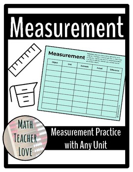 Preview of Free Measurement Activity