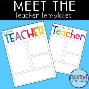 Free Meet The Teacher Templates By The Creative Spot Tpt