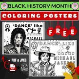 Free Michael Jackson Coloring & B&W Poster Duo: Celebratin