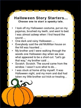 Free Middle School Halloween Story Starters and Acrostic Poem by ELA ...