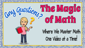 Preview of Free Middle School Math Problem Videos - Grades 5 - 10