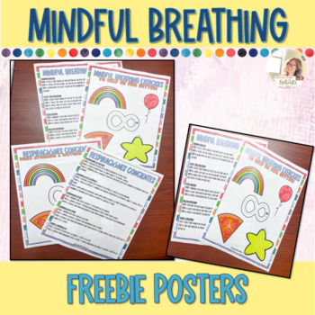 Preview of Free Mindful Breathing Exercises Poster | Free Calm Corner Poster