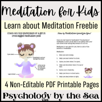 Preview of Free Mindfulness Meditation for Social Emotional Learning and Mental Health