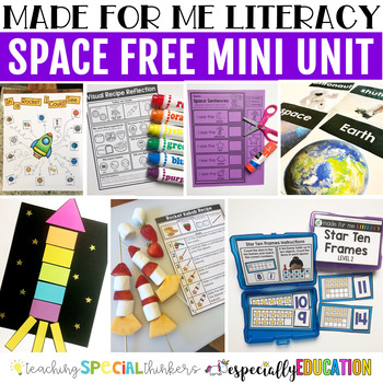 Preview of Free Mini Unit: Space (Made For Me Literacy)