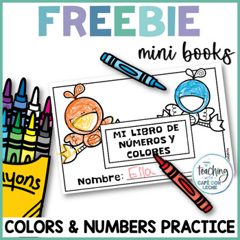 Preview of Free Mini libro de números y colores - Numbers and Colors Mini Book in Spanish
