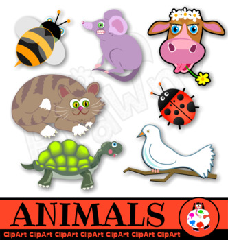 Free Mixed Animal ClipArt Cartoons by Prawny | TPT
