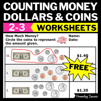 free counting money worksheets 3rd grade math review distance learning digital