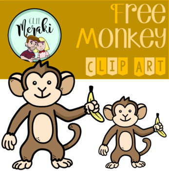 Preview of Free Monkey Clip Art (mono).