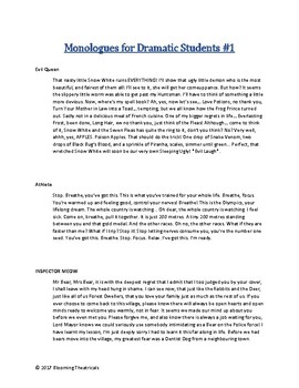 Preview of Free Monologues for Dramatic Students Vol 01