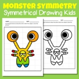 Free! Monster Symmetry Drawing  - 10 Symmetry Worksheets for kids