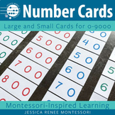 Montessori Math: Large & Small Number Cards to 9999, Compa