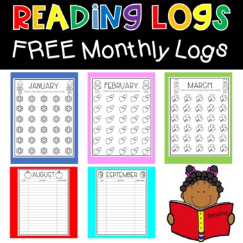 Preview of Free Monthly Reading Logs