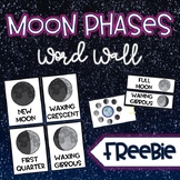 Free Moon Phases Word Wall Cards  (Different Sizes Available)