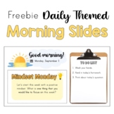 Freebie Morning Slides - Daily Themed