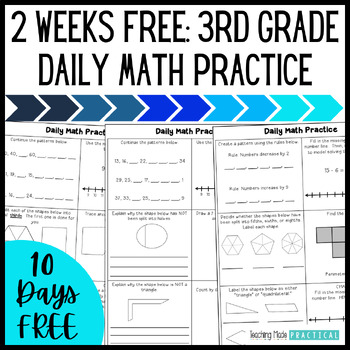 Preview of 3rd Grade Daily Math Practice / Math Morning Work: 2 Weeks Free