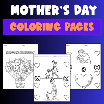 Preview of Free Mother's Day Coloring Pages, Coloring Sheets, Craft - Activities, Art