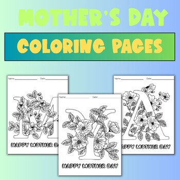 Preview of Mother's Day Coloring Pages, Coloring Sheets, Craft - Activities, Art