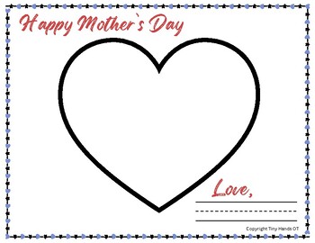 Preview of Free, Mother's Day Craft, OT, SPED, Fine Motor, Kinder, TK, 1st, 2nd