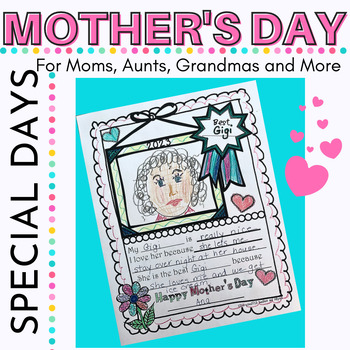 Preview of Free | Mother's Day Writing Frames | Pre-K -2 Updated for 2024 | Includes Mum