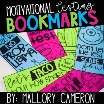 Preview of Free Motivational Testing Bookmarks