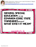 Free Moving the ELA Common Core State Standards into Speci