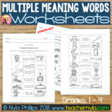 Free Multiple Meaning Word Worksheets