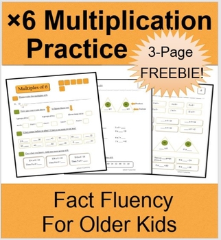 Preview of Free Multiplication Groups of 6 Fact Fluency Intervention Guided Practice