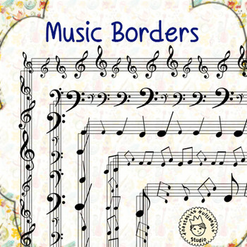 musical notes border clip art free